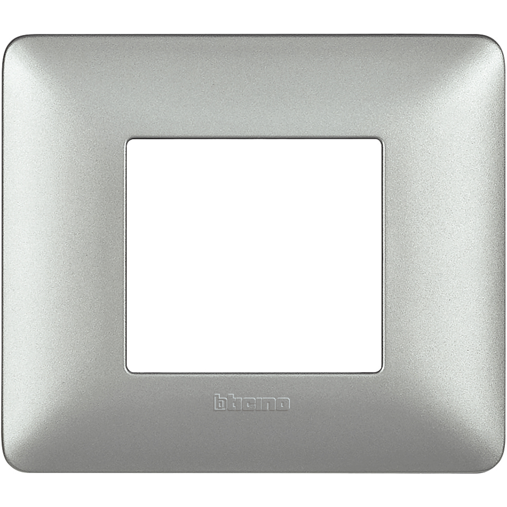 BTICINO - BTIAM4802MSL MATIX - PLACCA 2P SILVER