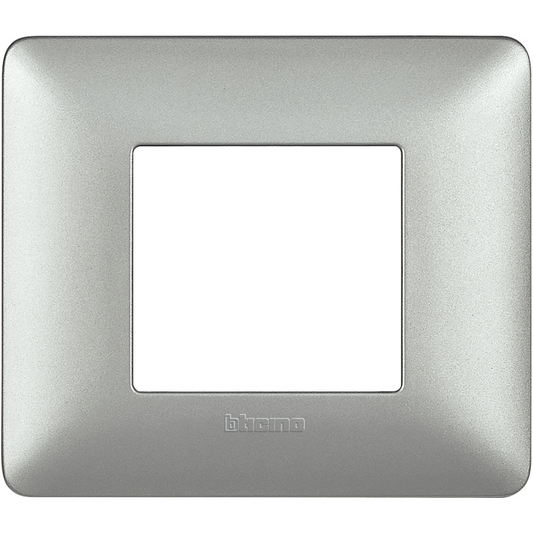 BTICINO - BTIAM4802MSL MATIX - PLACCA 2P SILVER