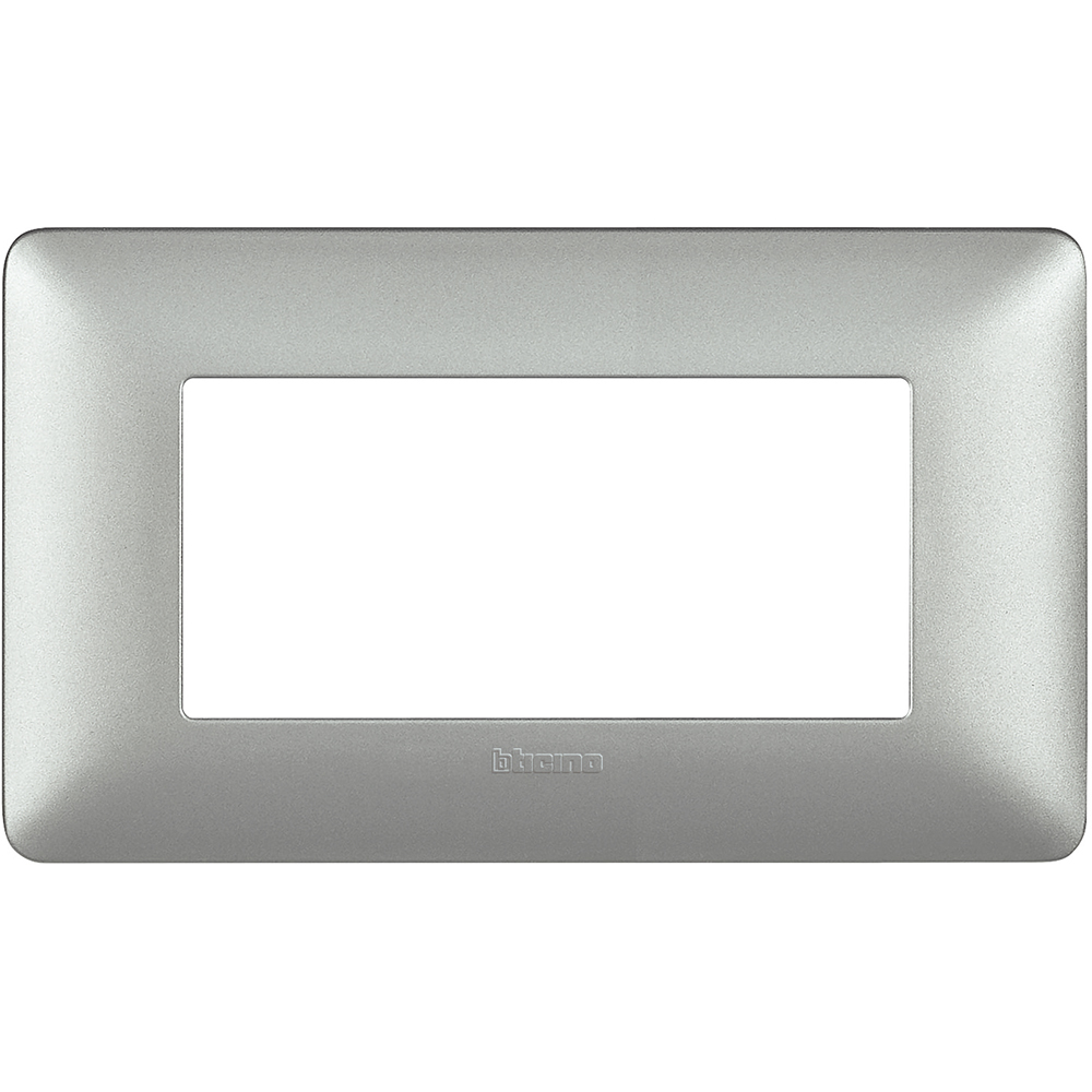 BTICINO - BTIAM4804MSL MATIX - PLACCA 4P SILVER