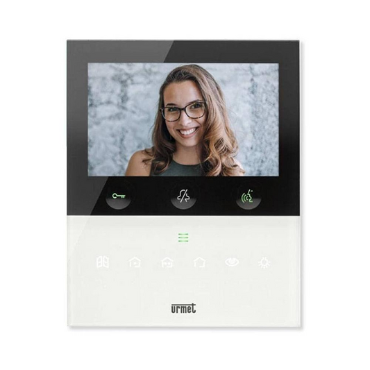 Videocitofono vivavoce con monitor connesso WI-Fi bianco Urmet 1760/16